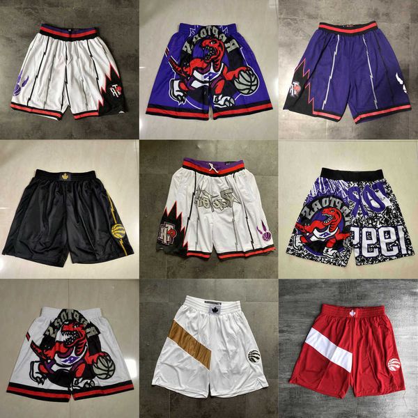 

2023 toronto''raptors''men throwback basketball shorts pocket, Black