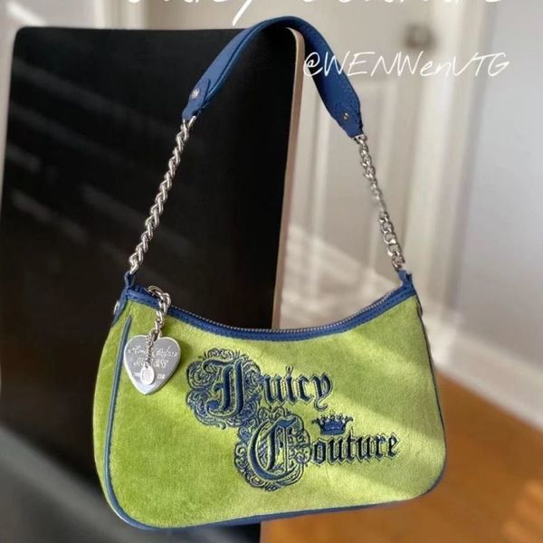 

evening bags fashion velvet armpit bag women green handbags purses heart pendant shoulder bag girl's party shopping underarm bag 230327