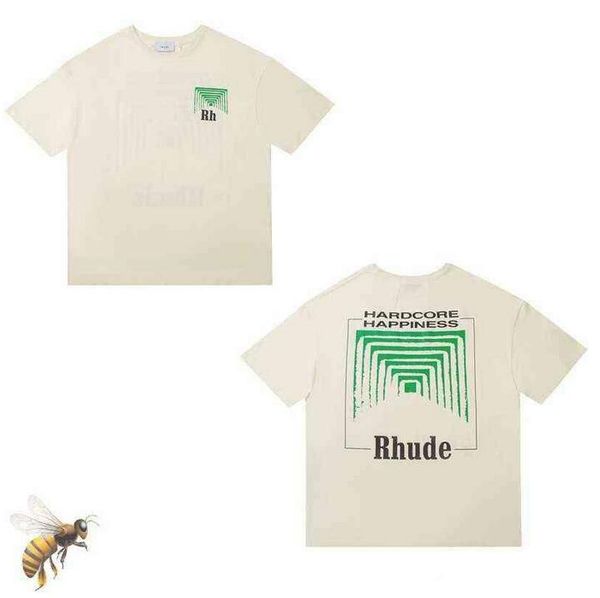 

2023 designer shirts summer mens t-shirts womens rhude designers for men letter polos embroidery tshirts clothing short sleeved tshirt larg, White;black