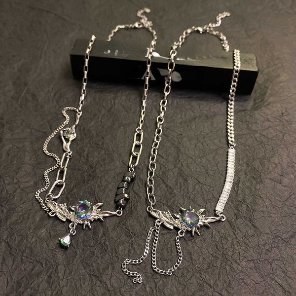 

pendant necklaces sweet cool lucky evil eye thorns necklace for women punk hip hop irregular geometric choker necklaces female fashion jewel, Silver
