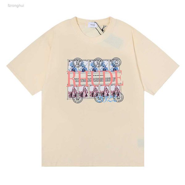 

23ss rhude mens t shirt tess designer casual fashion short sleeve europe america men women round neck tshirts us size s-xxl 3d37, White;black