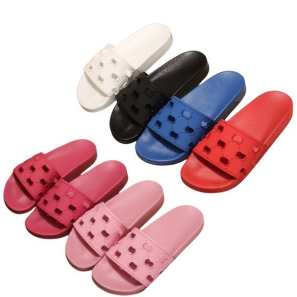 

summer new slippers luxury designer shoes women's hollowed out sandals men's non-slip flats fashion couple platform shoes outdoor, Black