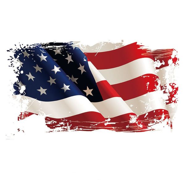 

flag iron on patches sewing notion heat transfer sticker for jeans t-shirt sweatshirt backpack decorations large applique diy a-leve washabl, Black