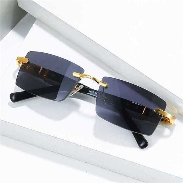 

luxury designer sunglasses 20% off women card small frame frameless trend sunglasseskajia, White;black