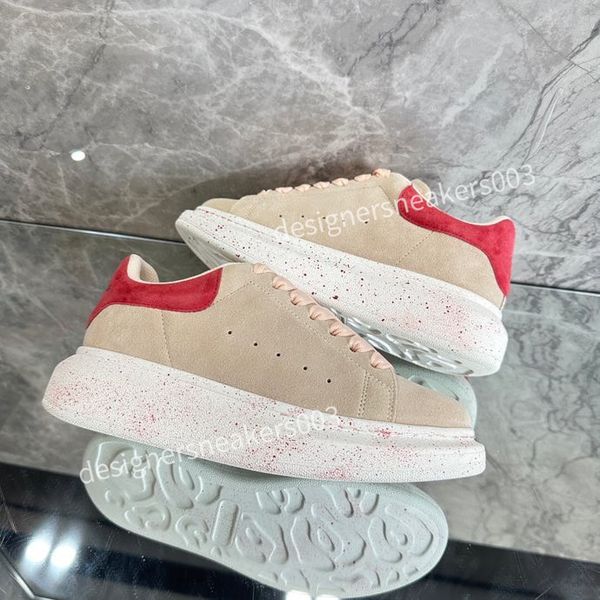 

2023woman casual shoes oversized sneakers leather fashion platform white black suede designer brand men womens platform casual shoes