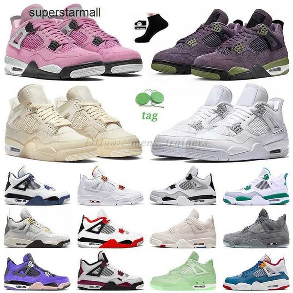 

quality jumpman 4s j 4 retro basketball shoes mens womens sail pink pure money pn dust new black cat midnight navy pink infrared sneakers tr