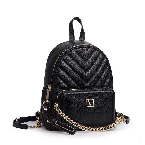 

school bags women's bag fashion simple versatile chain backpack quilted leisure bag travel pocket backpack 230327