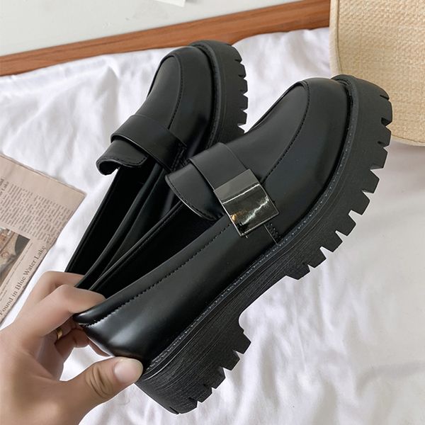 

dress shoes womens derby shoes black flats british style casual female sneakers ladies' footwear shallow mouth loafers with fur soft 23