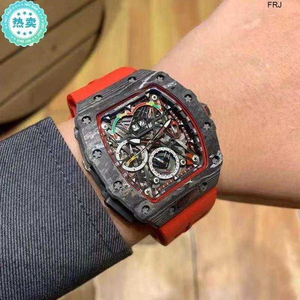 

designer richads mile watches richadss black technology hollow out watch with large bucket dial multifunctional mechanical miller mens frj, Slivery;golden