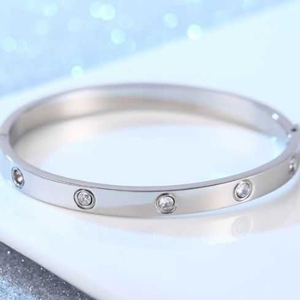 

designer bracelet carti love bangle washable student titanium steel rose gold 18k first colorless couple valentine's day gift, Black