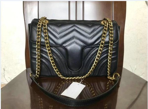 

9 color classic selling marmont messenger bag 446744 handbag leather women's silver chain shoulder bag kfecf