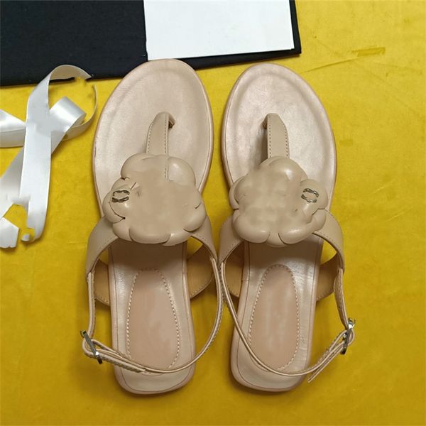 

fashion women's sandals 2023 channel luxury brand summer popular leather high heel sandals leisure holiday flats 09-05, Black