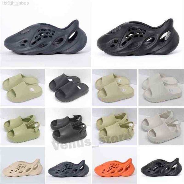 

fashion eva foam runner kan slides toddlers infants kids childrens slippers triple red white black desert sand bone resin san