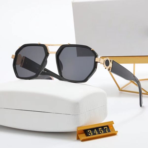 

fashion designer sunglasses luxury letter womens mens goggle senior eyewear for women eyeglasses frame vintage irregular metal interface, White;black