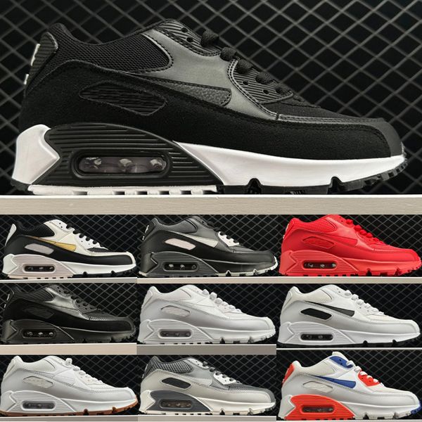

90s shoes men women maxs 90 running shoes triple black white x wolf grey michigan radiant air red trainers