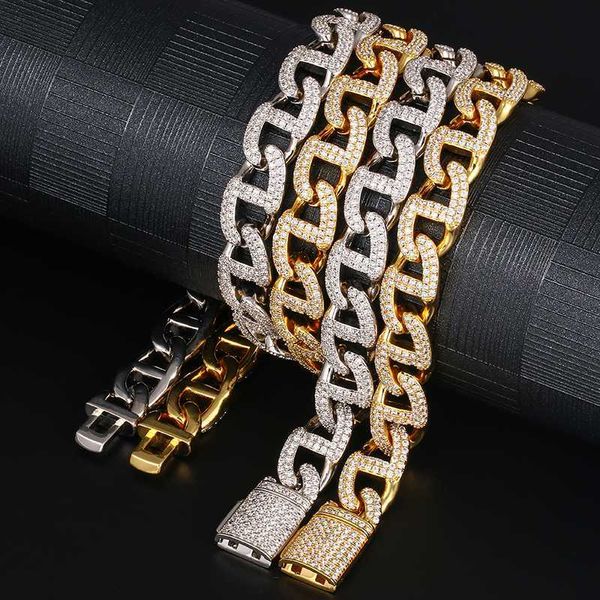 

factory price fine jewelry iced out 12mm 925 sterling silver vvs moissanite diamond miami cuban link chain necklace