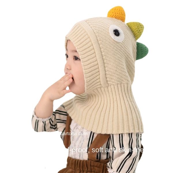 

caps hats baby winter hood hat cartoon dinosaur winter kids hat knit baby hat for girl boy christmas gift year hat for baby 230328, Yellow
