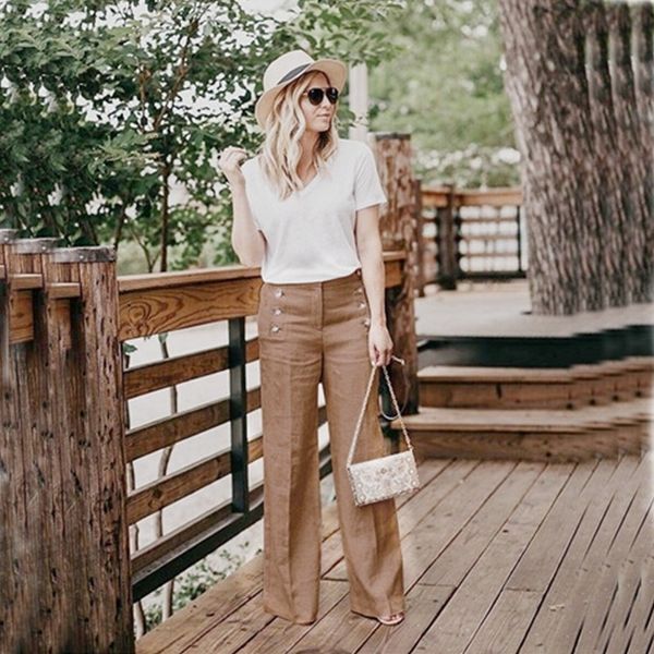 

women s pants s streetwear celana pakaian wanita katun linen kasual fashion musim gugur kargo y2k kaki lebar baru 230328, Black;white