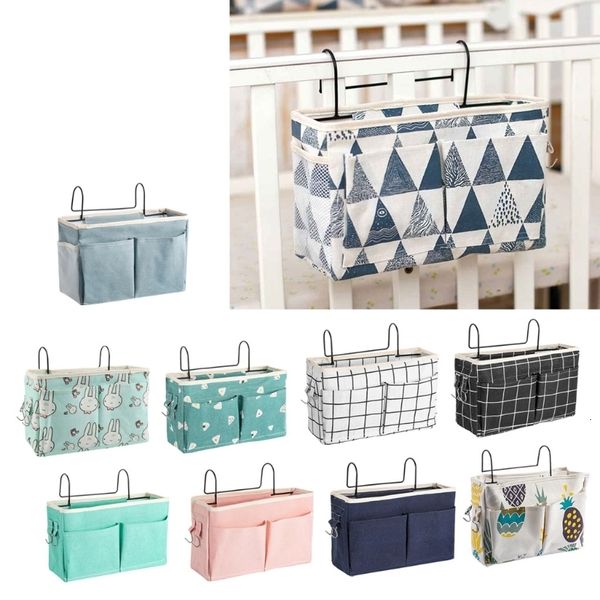 

bedding sets tempat tidur caddy gantung organizer saku dengan kait logam kereta dorong bayi tas penyimpanan rak keranjang untuk asrama drop