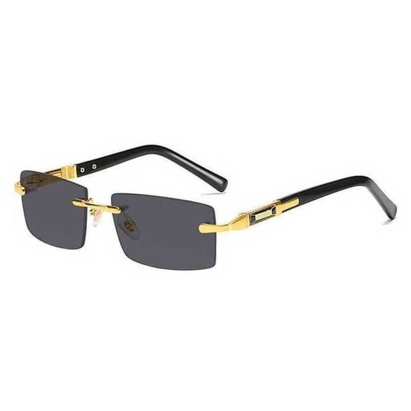 

luxury designer sunglasses 20% off small frame frameless trend plate leg, White;black