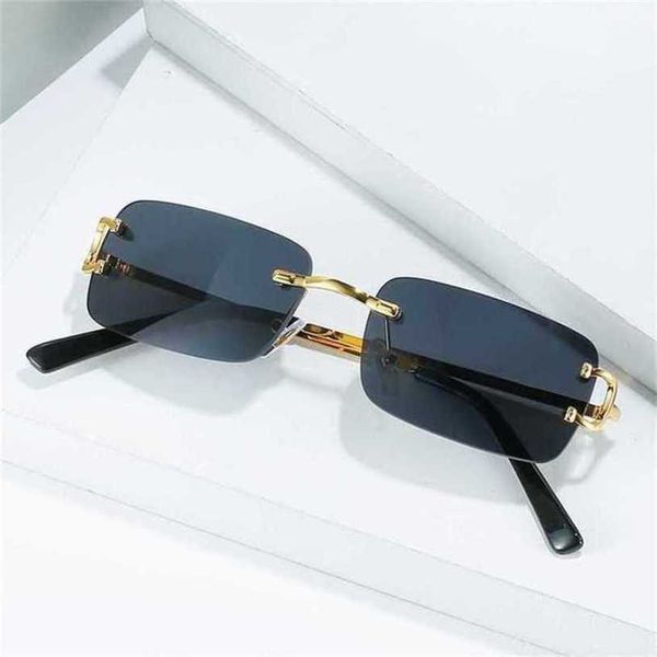 

luxury designer sunglasses 20% off card frameless trend small box ocean slice trimming optical glasseskajia, White;black