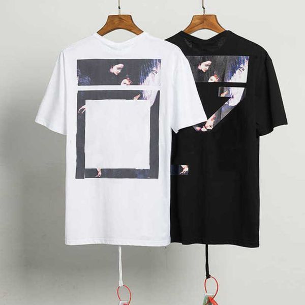 

men's summer luxury t shirt white back arrow x letters brand designer print women t-shirt casual cotton tees t-shirts hip hop short sle, White;black
