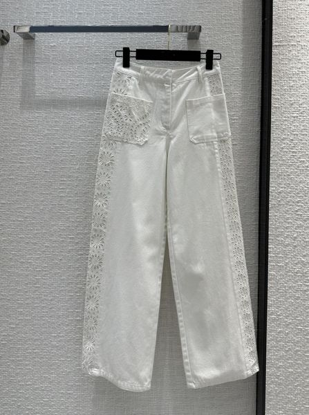 

milan runway jeans 2023 spring summer fashion designer pants brand same style luxury women's clothing 0328-4, Blue