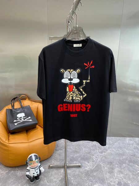 

men's plus tees & polos round neck embroidered and printed polar style summer wear with street pure cotton 12tzf71, Black;brown