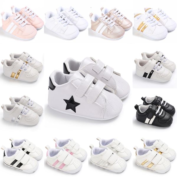 

first walkers toddler first walker baby shoes boys girls classic sports soft bottom pu leather multicolor baby slippers casual shoes 230328