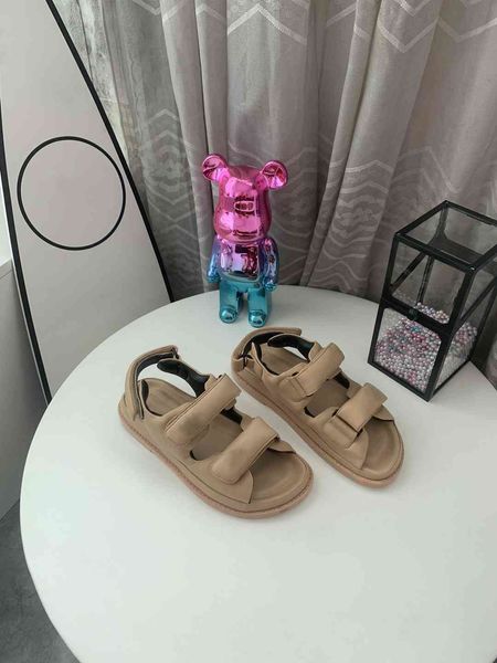 

2023 women's sandals peep-toe chunky heel summer sandals leather designer large size fashion channel elegant temperament office shoes x, Black