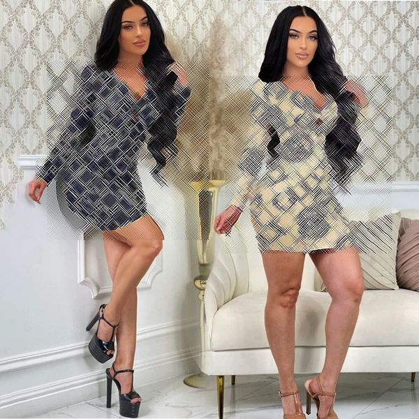 

women's dresses dd6664 casual fashion print hollow out long sleeve v-neck popular dress, Black;gray