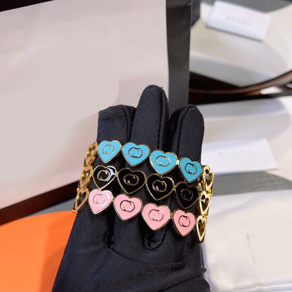 

3 color black bangle br enamel love heart women bangle designer jewelry black plated stainless steel lovers gift bangles mens