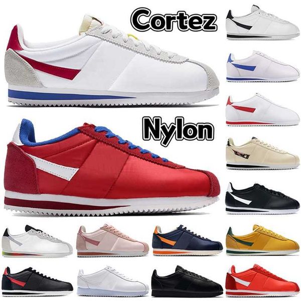 

2023 designer cortez classic nylon casual shoes leather triple white black forrest gump stranger things og midnight navy orange oregon be tr