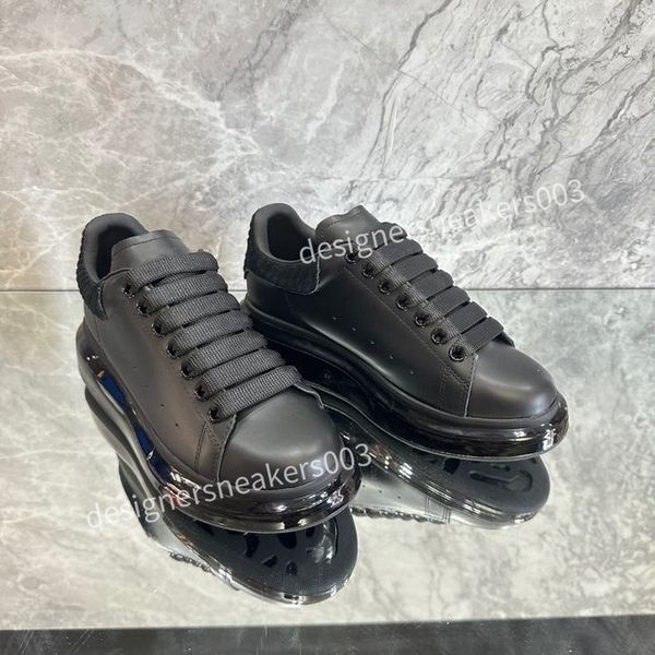 

2023fashion flowers genuine leather patchwork low trainers sneakers runway platform round lace up mens, Black