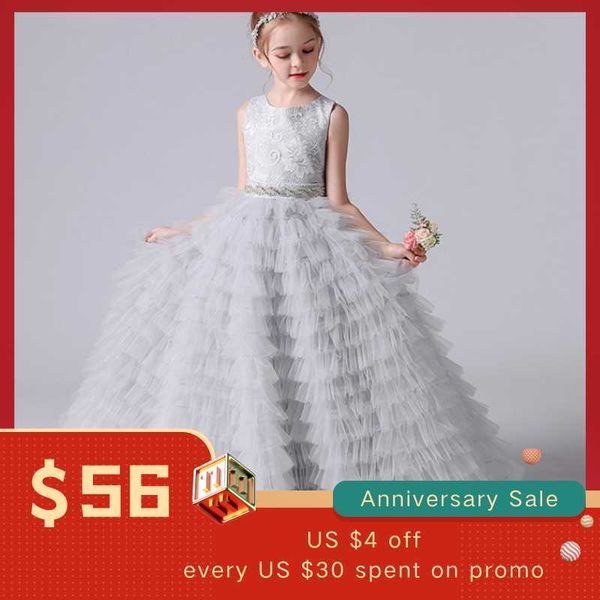 

girl's dresses dideyttawl long girls formal princess gowns 2023 tiered flower girl dresses for wedding party tulle junior bridesmaid dr, Red;yellow