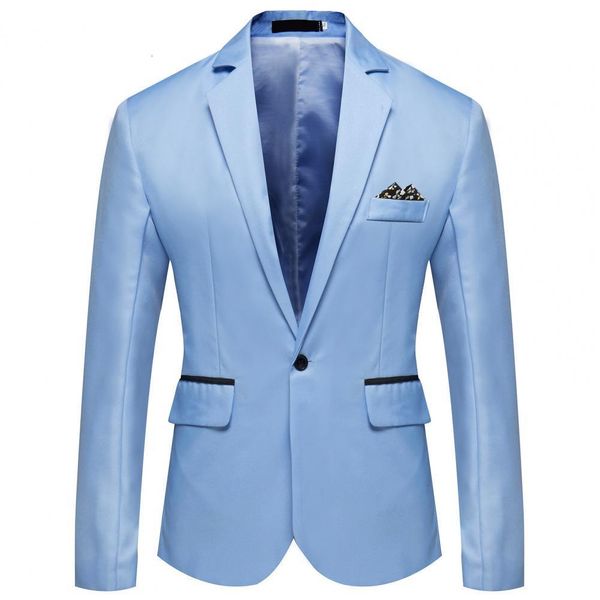 

men's suits blazers stylish men blazer temperament wedding blazer solid color good touch slim fit suit coat one button 230328, White;black