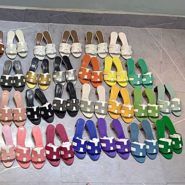 

women oran slipper designer flat beach sandals fashion high anti for wear women summer net versatile red leather same style slip thick heel