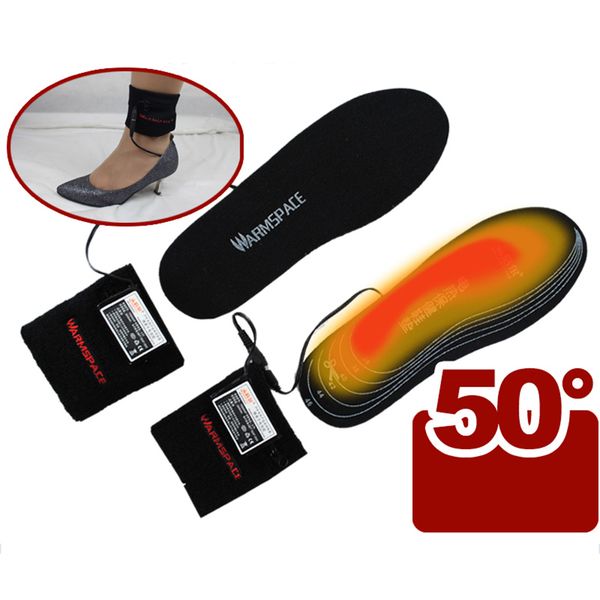 

shoe parts accessories usb heated insoles feet warm sock pad mat electrically heating washable thermal useu plug 230328, White;pink