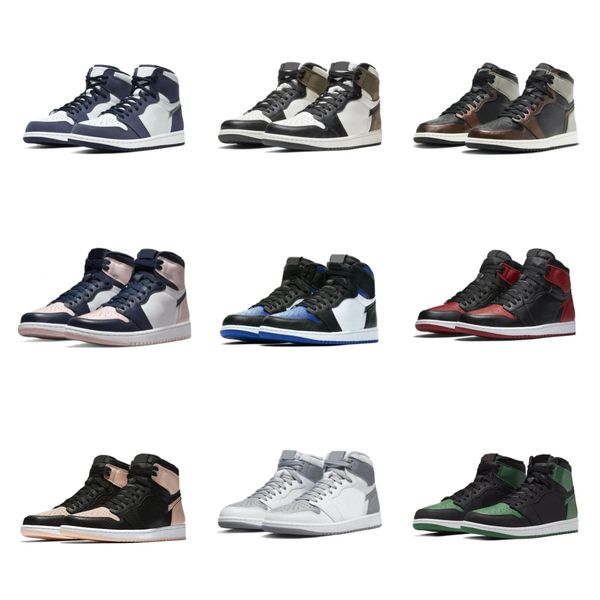 

2023 jumpman 1 basketball shoes men 1s lost found true university blue hyper royal panda dark mocha bred shadow unc smoke grey women sports