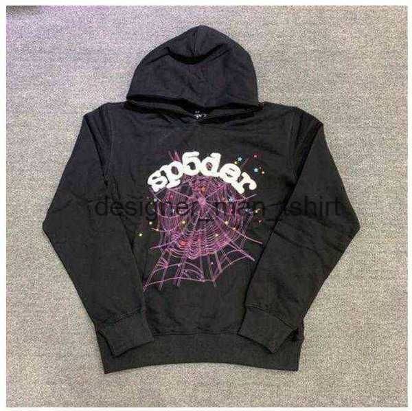 

men's hoodies & sweatshirts 2023 red sp5der 555555 hoodie men women angel number puff pastry printing graphic spider web sweatshirts 3w, Black