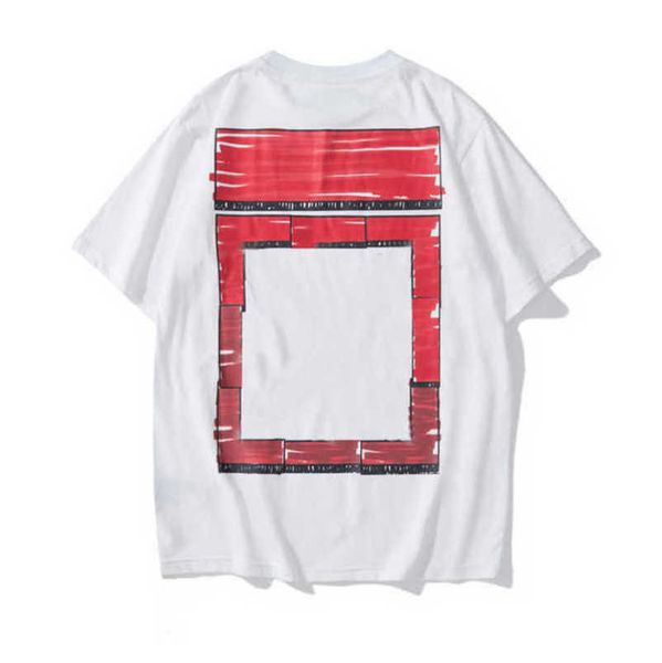 

designer luxury summer men's t shirt white back arrow x letters brand print women t-shirt casual cotton tees t-shirts hip hop short sle, White;black