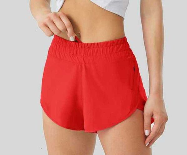 

designer womens shorts lu yoga fit zipper pocket high rise quick dry women train lulus short loose style breathable taaw 278s