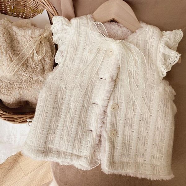 

waistcoat fashion baby girl princess fleece vest reversible infant toddler child lace waistcoat outwear warm thick baby clothes party 1-7y 2, Camo