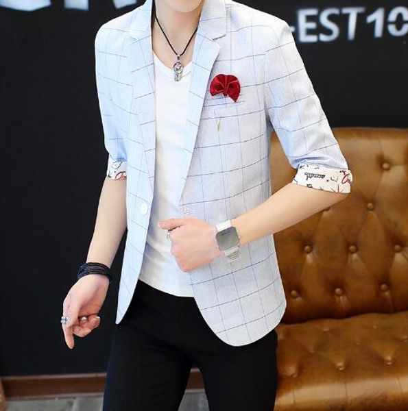 

men's suits blazers men's summer casual suit jacket 230329, White;black