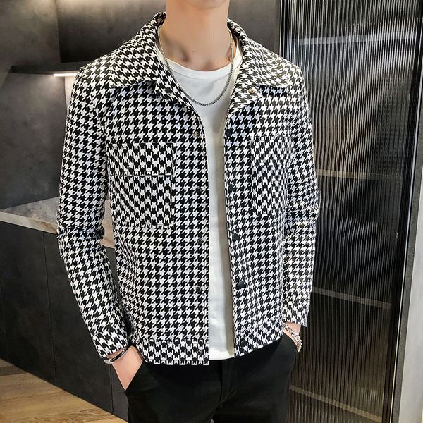 

men's jackets brand clothing plaid bomber winter jacket men japanese streetwear men jacket winter jackets for men brand slim fit coat 2, Black;brown