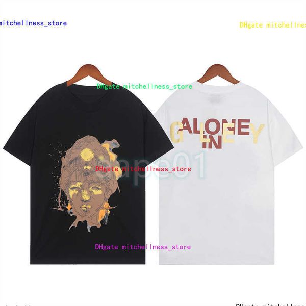 

luxury fashion brand mens t shirt designer portrait letter print short sleeve loose round neck t-shirt pullover black white asian size s-3xl, White;black