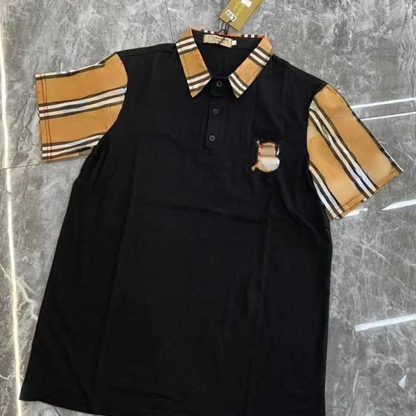 

men's polos designerbby casual polo shirt mens short sleeve tshirt burb designer tshirt lapel sweatshirt tb embroidery t-shirt cotton p, White;black