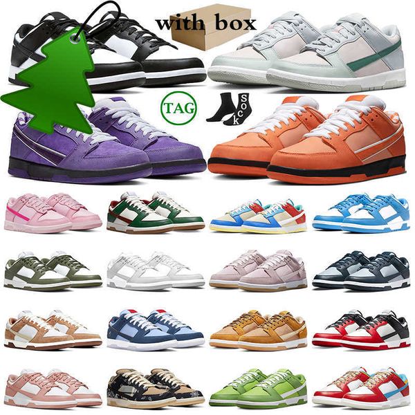 

box with panda men women running shoes sneakers triple pink mineral teal orange lobster medium curry why so sad chicago grey fog gai