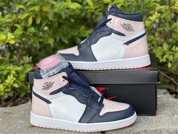 

2023 authentic basketball shoes 1 high og bubble gum men women outdoor shoes atmosphere white laser pink obsidian with original box