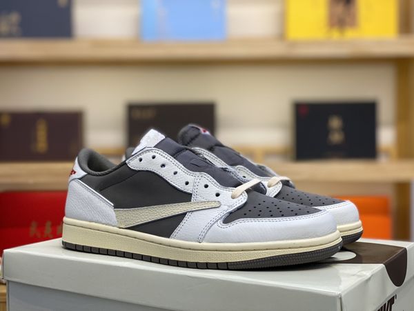 

jumpman 1 low designers basketball shoes ts x reverse mocha sail university red ridgerock man woman trainers sport sneakers with box excelle